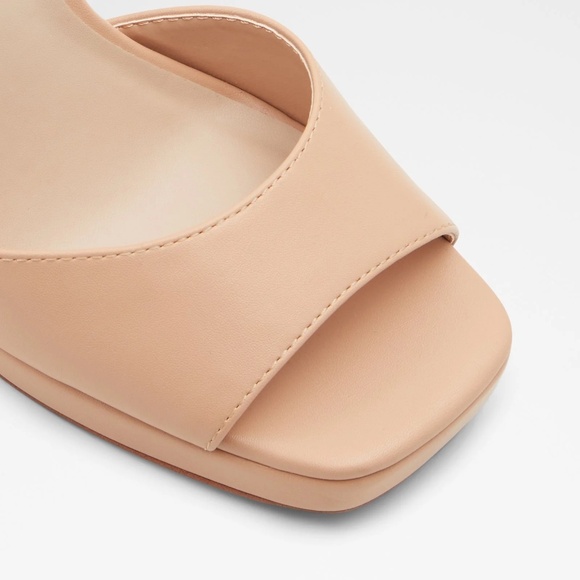 ALDO Heeled Sandals Ankle Wrap - Daphnee, Beige High Heels, Women's Shoe Size 7 - Picture 5 of 5